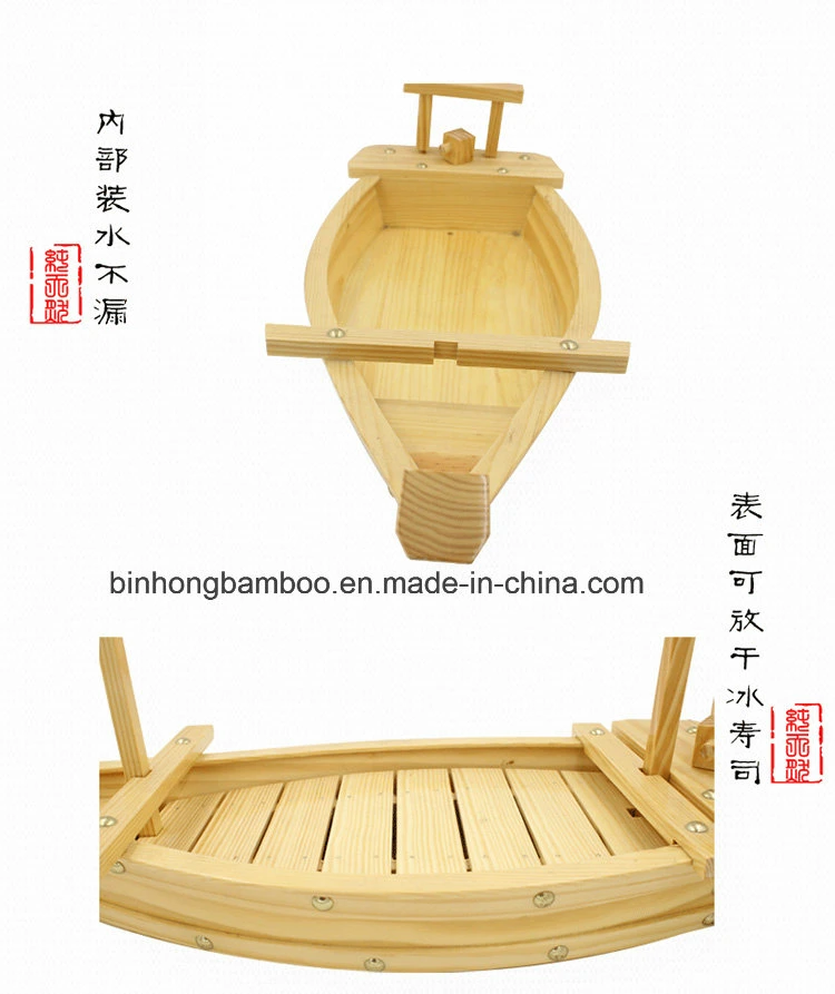 High Quality Japanese Wood Sushi Boat, Bamboo Sushi Boat