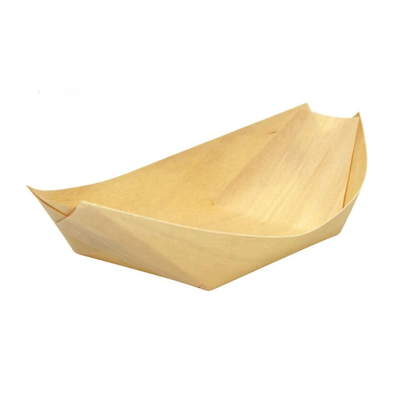 Bateau à Sushi en bois de pin tremble, bateau en bois écologique pour biscuits et desserts, rouleau de Sushi, offre spéciale